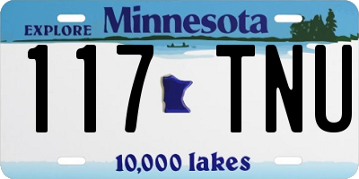 MN license plate 117TNU