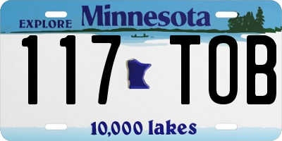 MN license plate 117TOB