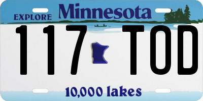 MN license plate 117TOD