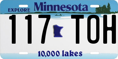 MN license plate 117TOH
