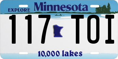 MN license plate 117TOI
