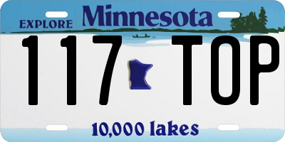 MN license plate 117TOP