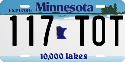 MN license plate 117TOT
