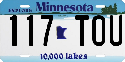 MN license plate 117TOU
