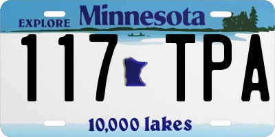 MN license plate 117TPA