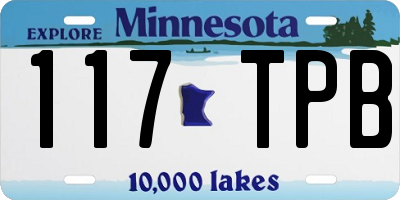 MN license plate 117TPB