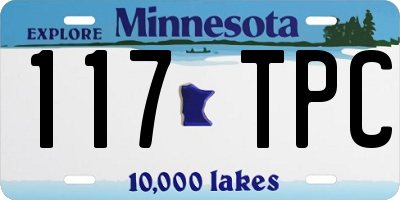 MN license plate 117TPC