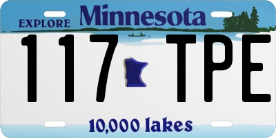 MN license plate 117TPE