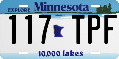 MN license plate 117TPF