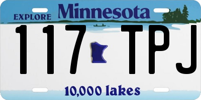 MN license plate 117TPJ
