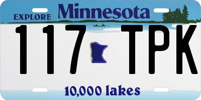 MN license plate 117TPK