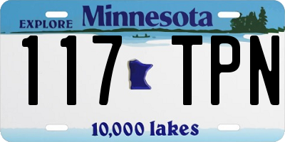 MN license plate 117TPN