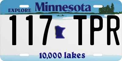 MN license plate 117TPR