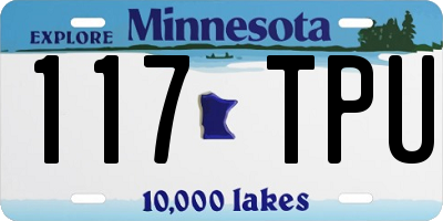 MN license plate 117TPU