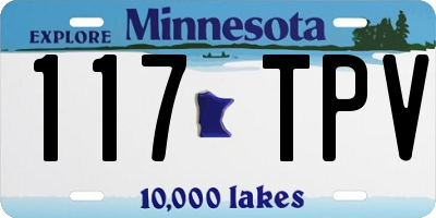 MN license plate 117TPV