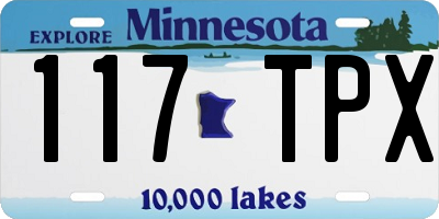 MN license plate 117TPX