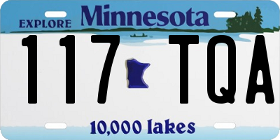 MN license plate 117TQA