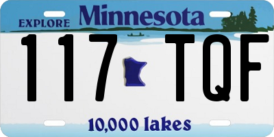 MN license plate 117TQF
