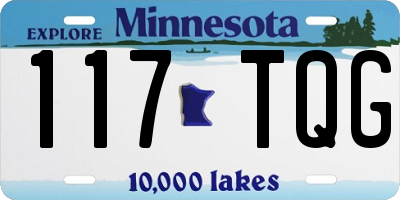 MN license plate 117TQG