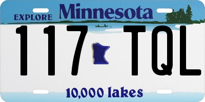 MN license plate 117TQL