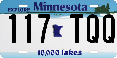 MN license plate 117TQQ