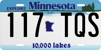 MN license plate 117TQS