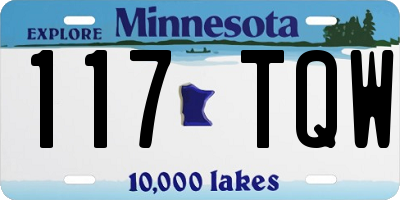 MN license plate 117TQW