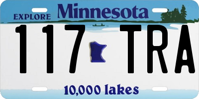 MN license plate 117TRA