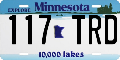 MN license plate 117TRD