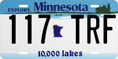 MN license plate 117TRF