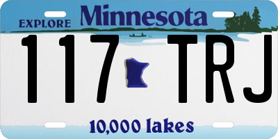 MN license plate 117TRJ