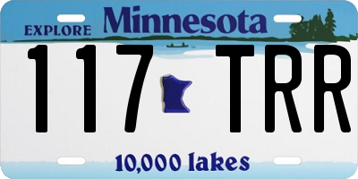 MN license plate 117TRR