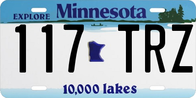 MN license plate 117TRZ