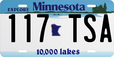 MN license plate 117TSA