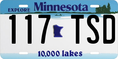 MN license plate 117TSD