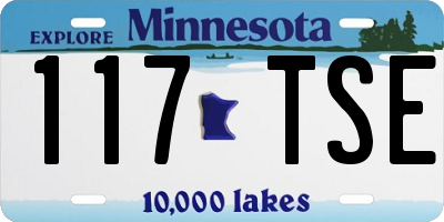 MN license plate 117TSE
