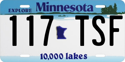 MN license plate 117TSF