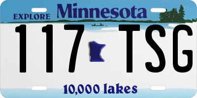 MN license plate 117TSG