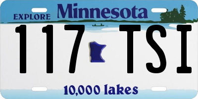 MN license plate 117TSI