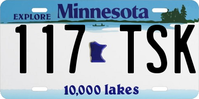 MN license plate 117TSK