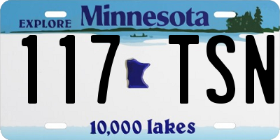 MN license plate 117TSN