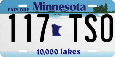 MN license plate 117TSO