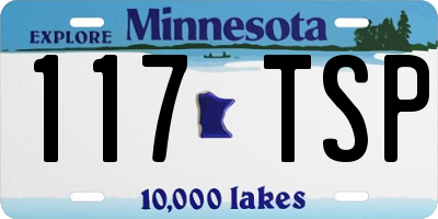 MN license plate 117TSP