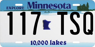 MN license plate 117TSQ