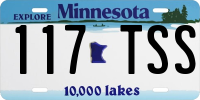 MN license plate 117TSS