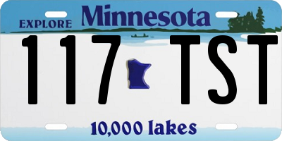 MN license plate 117TST