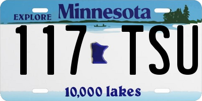 MN license plate 117TSU