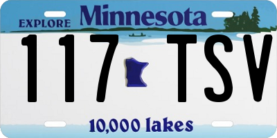 MN license plate 117TSV