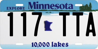 MN license plate 117TTA