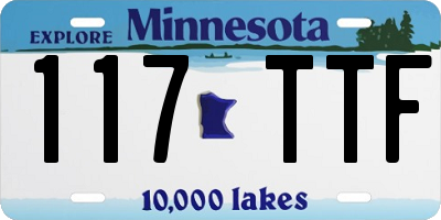 MN license plate 117TTF